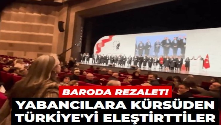 İstanbul Barosu yönetimi yabancı ülke temsilcilerine kürsüden Türkiye'yi eleştirtti: Milliyetçi Avukatlar tepki gösterdi