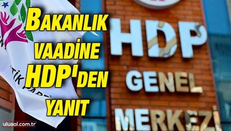 Bakanlık vaadine HDP'den yanıt