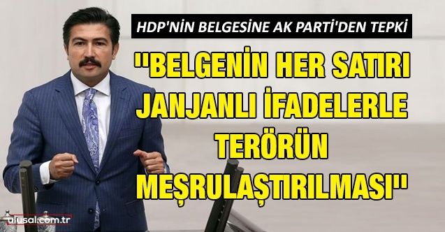 AK Parti'den HDP'ye ''belge'' tepkisi
