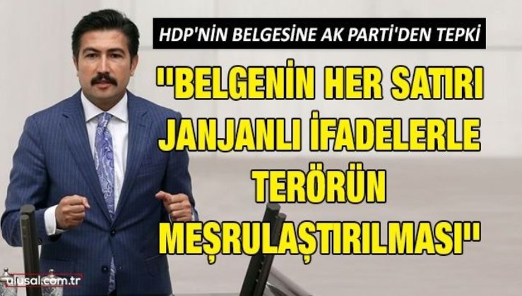 AK Parti'den HDP'ye ''belge'' tepkisi