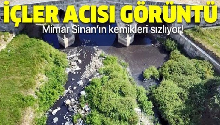 İstanbul'da Mimar Sinan'ın yaptığı tarihi köprü içler acısı halde!