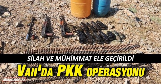 Van'da PKK operasyonu: Silah ve mühimmat ele geçirildi