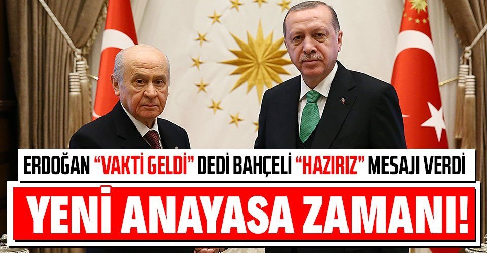 Son dakika: MHP lideri Devlet Bahçeli'den Erdoğan'ın "yeni anayasa" açıklamasına destek