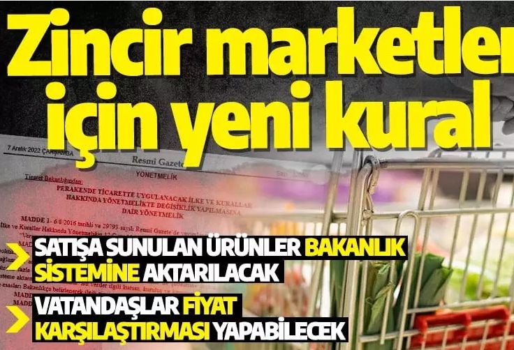 Zincir marketlerle ilgili düzenleme! Resmi Gazete'de yayımladı: Verileri Ticaret Bakanlığı'na aktaracaklar