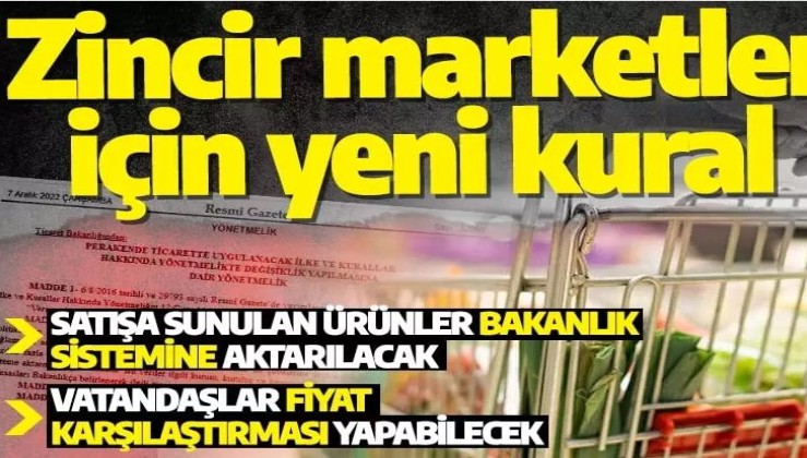 Zincir marketlerle ilgili düzenleme! Resmi Gazete'de yayımladı: Verileri Ticaret Bakanlığı'na aktaracaklar