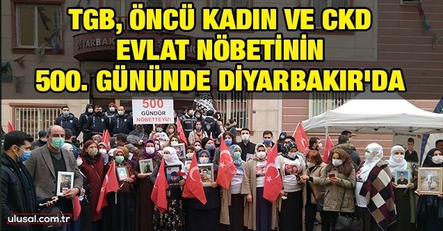 TGB, Öncü Kadın ve CKD, Evlat Nöbetinin 500. Gününde Diyarbakır'da