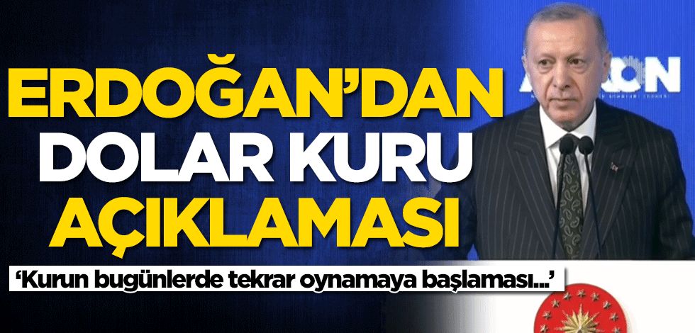 Erdoğan'dan dolar açıklaması: Kurun bugünlerde tekrar oynamaya başlaması...