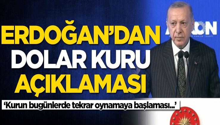 Erdoğan'dan dolar açıklaması: Kurun bugünlerde tekrar oynamaya başlaması...