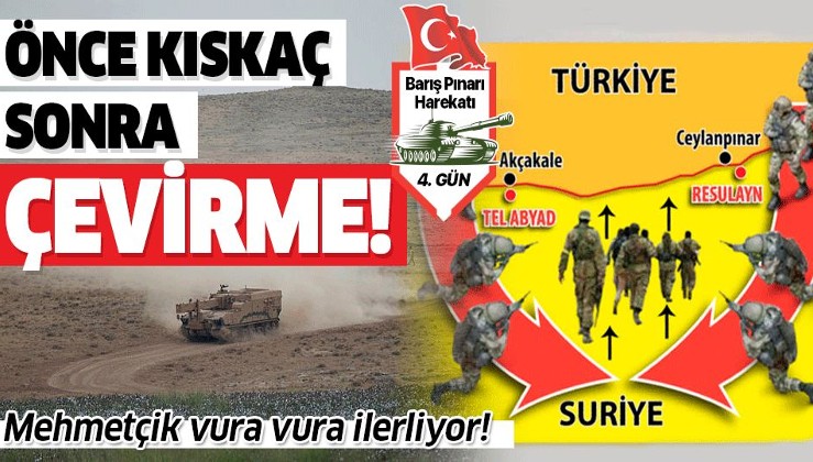 Barış Pınarı operasyonunda teröristlere kıskaç: Kuzeye süpürme harekâtı.