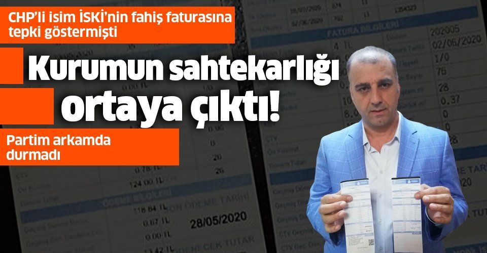 CHP'li Fahrettin Yürek fahiş faturaya tepki göstermişti! İSKİ faturayı düzeltti!