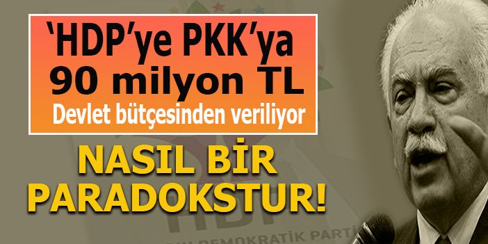 "Devlet, HDP'ye, PKK'ya her yıl 90 milyon TL veriyor, bu ne büyük paradokstur!"