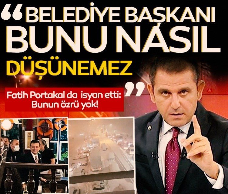 İBB Başkanı İmamoğlu'na bir tepki de Fatih Portakal'dan geldi: Bir belediye başkanı bunu nasıl düşünemez?