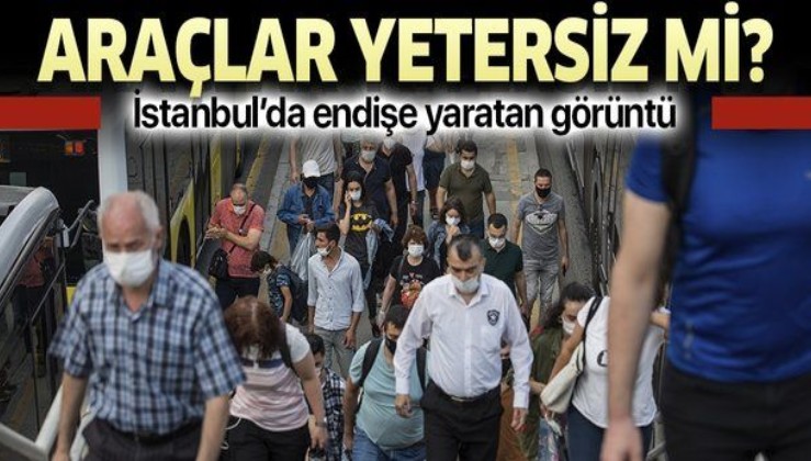 İstanbul'daki toplu taşıma araçlarında endişe yaratan yoğunluk