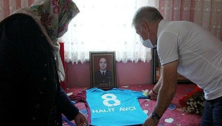 Trabzonspor Kulübü Başkanı Ahmet Ağaoğlu'ndan Şehit Halit Avcı'nın ailesine ziyaret