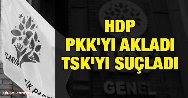 HDP PKK'yı akladı TSK'yı suçladı