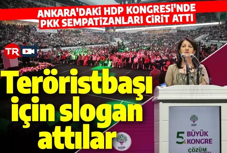 HDP Kongresi terör  örgütü PKK kongresine dönüştü, Emniyet müdahale etti