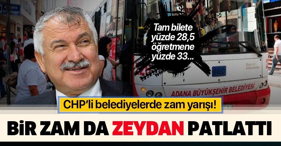 CHP'li Adana Büyükşehir Belediyesi'nden ulaşıma rekor zam!