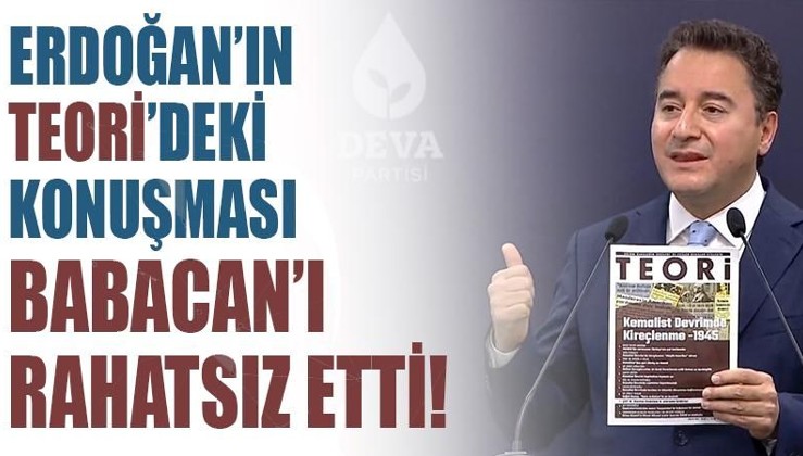 Erdoğan'ın '10 Kasım' konuşmasının Teori'de yayımlanması Babacan'ı rahatsız etti