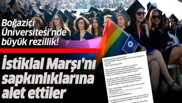 Boğaziçi Üniversitesi'nde LGBT skandalı! İstiklal Marşı'yla dalga geçtiler.