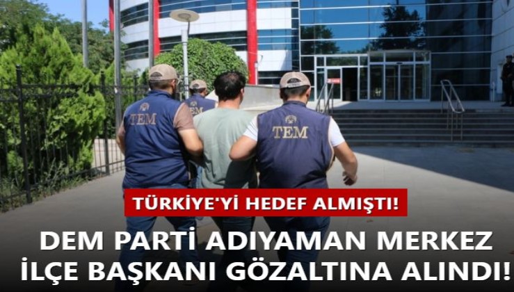 Türkiye Cumhuriyeti'ni kürt soykırımı yapmakla suçlamıştı! DEM Parti Adıyaman Merkez İlçe Başkanı gözaltına alındı!