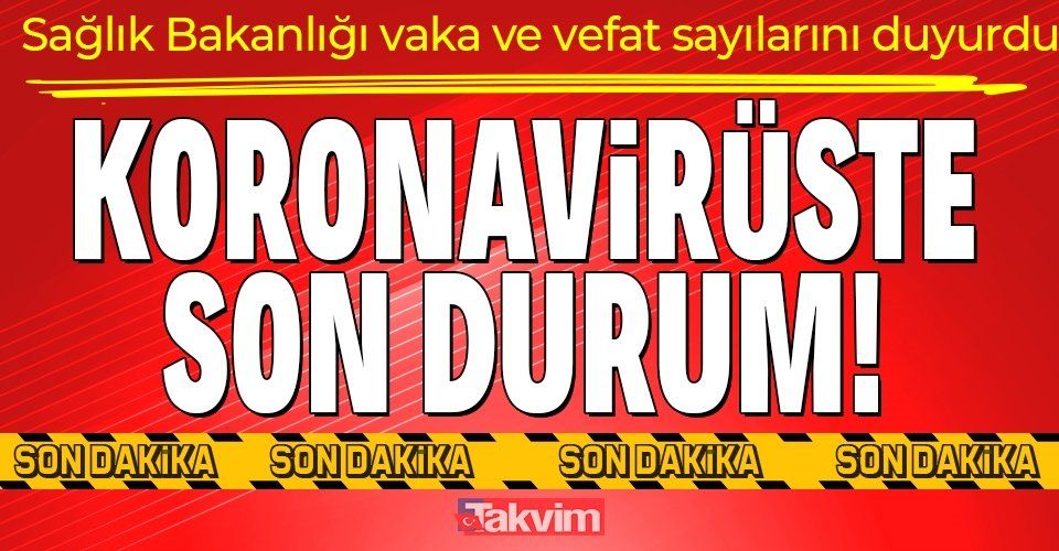 Son dakika: Sağlık Bakanlığı 13 Ağustos koronavirüs vaka ve vefat tablosunu duyurdu