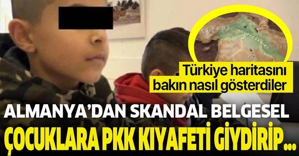 Almanya'dan skandal belgesel! Hem topraklarımızı Kürt bölgesi gösterdiler hem de İlkokul çağındaki çocuklara PKK kıyafeti giydirip...