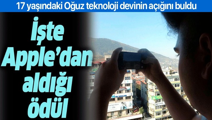 Bursa'da yaşayan lise öğrencisi Oğuz Akçay Apple'ın açığını buldu.