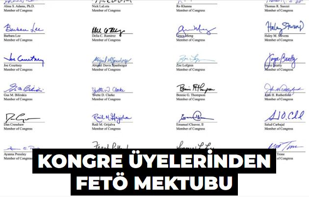 Kongre üyelerinden FETÖ mektubu