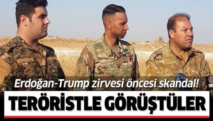 Erdoğan- Trump zirvesi öncesi skandal! Teröristle görüştüler!.