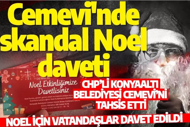 CHP'li Konyaaltı Belediyesi'nden Cem evinde skandal Noel daveti