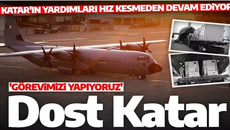 Katar'ın yardımları hız kesmiyor! 9 uçak daha Türkiye'ye ulaştı