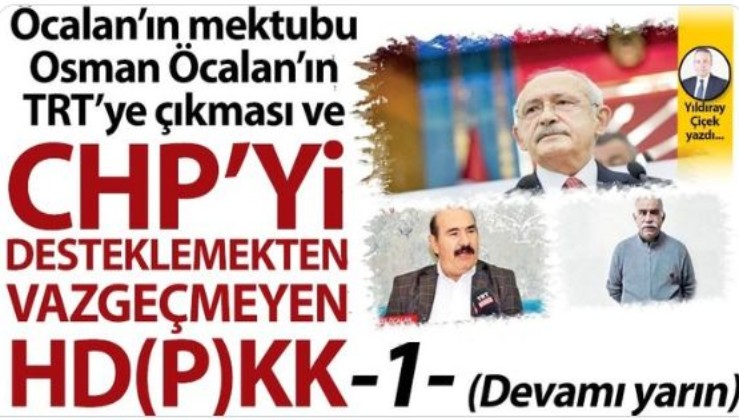 Öcalan’ın mektubu, Osman Öcalan’ın TRT’ye çıkması ve CHP'yi desteklemekten vazgeçmeyen HD(P)KK-1