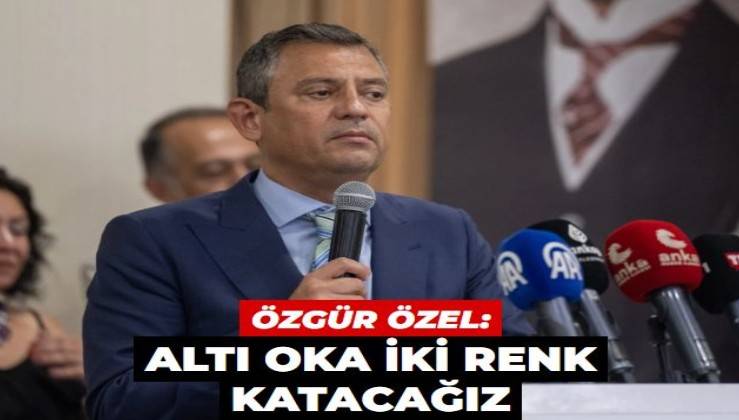 Altı oka 'mor ve yeşil' zehir! Özgür Özel: Altı oka iki renk katacağız...