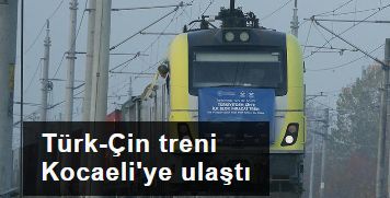 İşlemleri tamamlandı. Türkiye'den Çin'e gidecek ilk blok ihracat treni Kocaeli'ye ulaştı