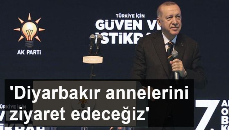 Cumhurbaşkanı Erdoğan: Diyarbakır'daki analarımızı ziyaret edeceğiz