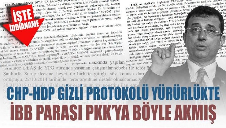 CHP-HDP gizli protokolü yürürlükte: İBB parası PKK'ya böyle akmış