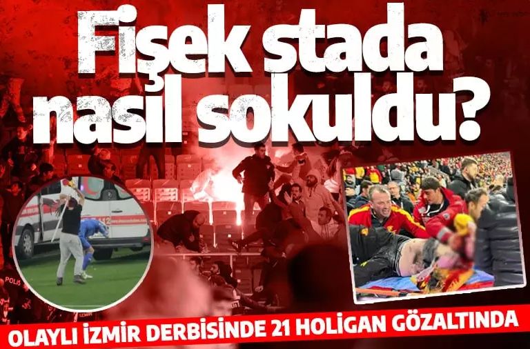 Olaylı GöztepeAltay maçında 21 gözaltı! İşaret fişeğini stada kimin soktuğu ortaya çıktı