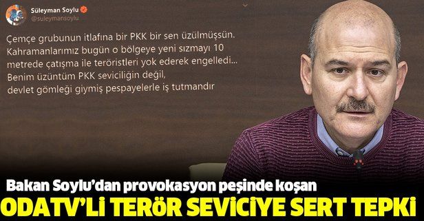 Son dakika: İçişleri Bakanı Süleyman Soylu'dan OdaTV çalışanı Müyesser Yıldız'a sert tepki