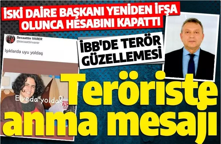 İSKİ Daire Başkanı'ndan teröriste anma mesajı: İfşa olunca hesabını kapattı