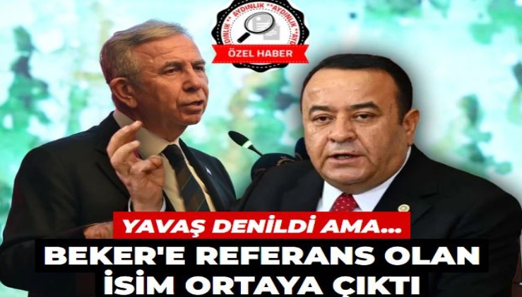 Beker'e Mansur Yavaş değil Ekrem İmamoğlu referans olmuş