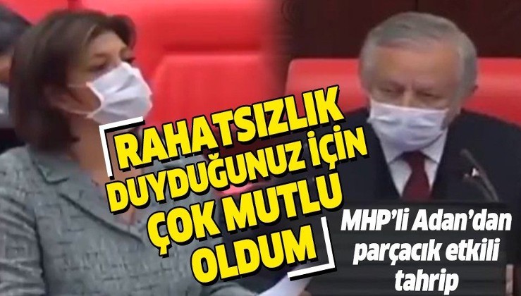 TBMM Başkanvekili Celal Adan HDP'li Meral Danış Beştaş'ı rezil etti: Rahatsızlık duyduğunuz için çok mutlu oldum