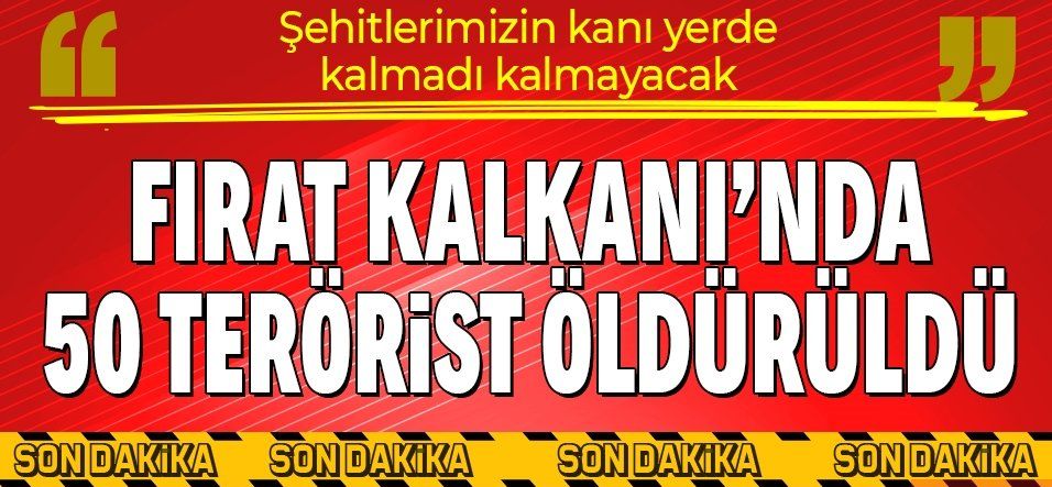 SON DAKİKA: 50 PKK'lı terörist etkisiz hale getirildi