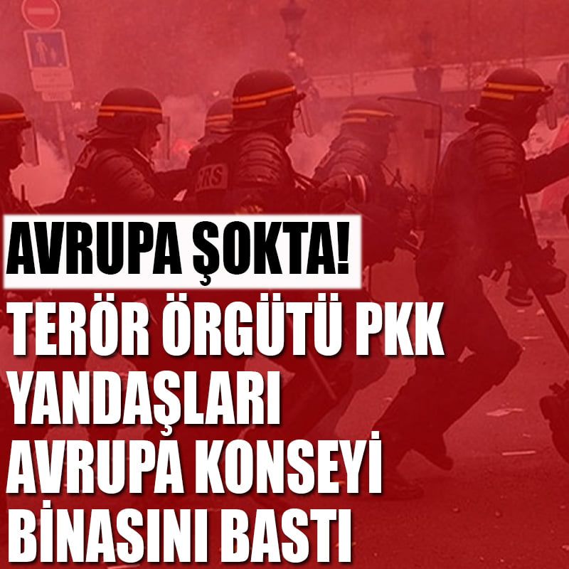 Terör örgütü PKK yandaşları Avrupa Konseyi binasını bastı